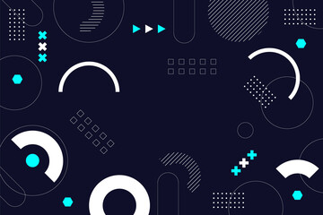 Flat geometric shapes wallpaper. - Vector.