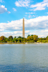 The Washington Monument is an obelisk on the National Mall in Washington, D.C., built to...