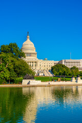 Fototapeta premium The United States Capitol, often called the Capitol Building, is the home of the United States Congress and the seat of the legislative branch of the U.S. federal government. Washington, United States