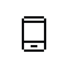 pixel telephone icon vector mobile phone smartphone  sign