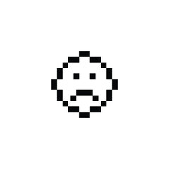 Happy smile icon vector pixel Smiling Emoticon