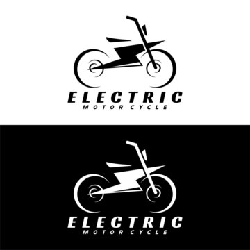 Electric bike logo design vector