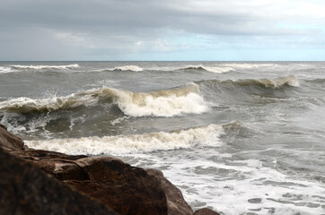 Las olas en su altura máxima