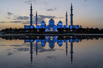 Sheikh Zayed Grand Mosque in Abu Dhabi, United Arab Emirates.
