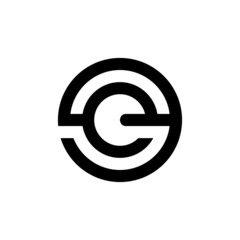 SE letter logo with circle