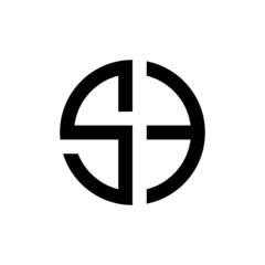 SE letter logo with circle