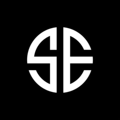 SE letter logo with circle