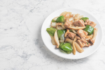 チキンと野菜のオイスター炒め