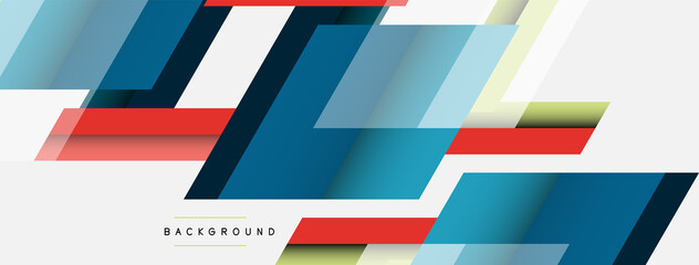 Vector background. Abstract overlapping color lines design with shadow effects. Illustration for wallpaper banner background or landing page