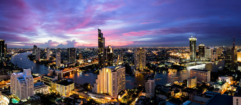 Sunset view from lebua tower bangkok © Pammy N.