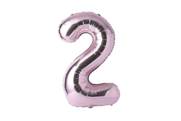 The shiny pink number balloon.