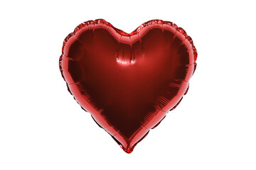 Shining red heart-shaped balloon.