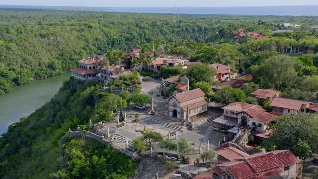 Altos de Chavon village - tourist attraction atop river, La Romana