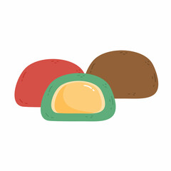 Mochi hand painted elements illustrations