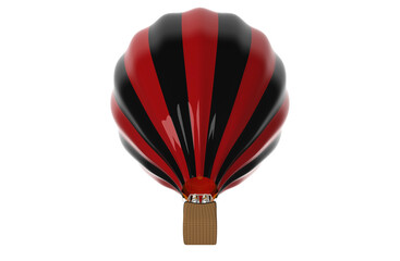 Hot air balloon isolated on white background 3d image illustration