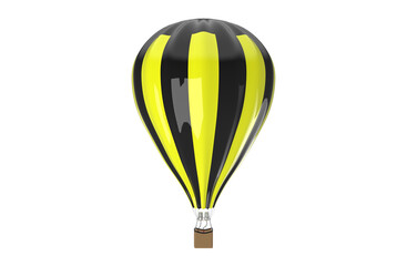 Fototapeta premium Hot air balloon isolated on white background 3d image illustration