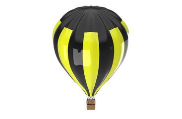 Obraz premium Hot air balloon isolated on white background 3d image illustration