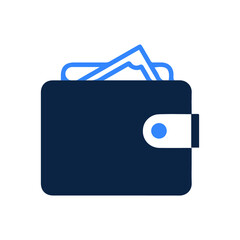 Wallet moneybag or purse icon