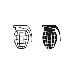 Grenade icon flat vector illustration