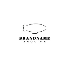 dirigible logo cartoon icon design template black isolated vector