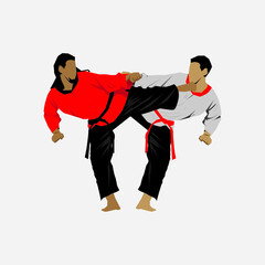 martial arts vector illustration