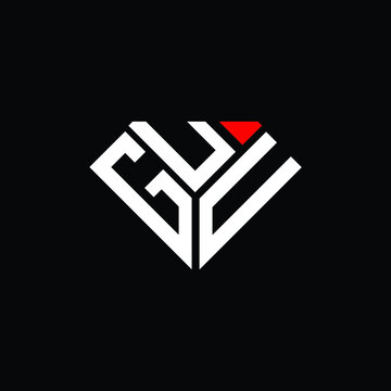 GUU letter logo creative design. GUU unique design