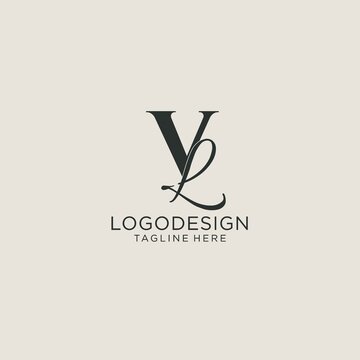 Initials VL letter monogram with elegant luxury style. Corporate identity and personal logo