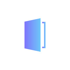 Door vector icon with gradient
