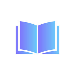 Open book vector icon with gradient