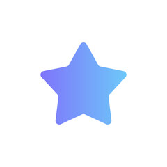 Star vector icon with gradient