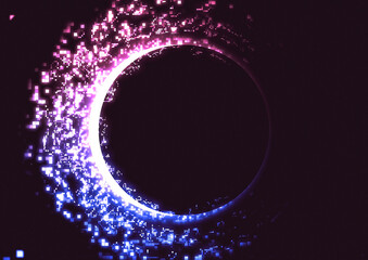 芸術的な光の円のイラスト