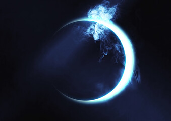 芸術的な光の円のイラスト