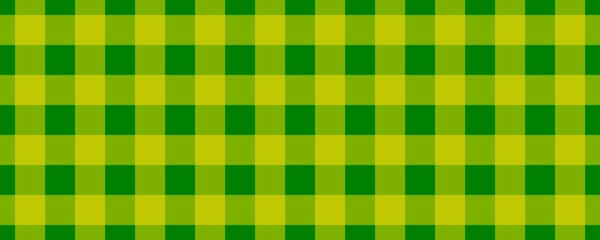 Banner, plaid pattern. Green on Yellow color. Tablecloth pattern. Texture. Seamless classic pattern background.