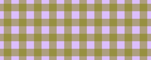 Banner, plaid pattern. Lavender on Olive color. Tablecloth pattern. Texture. Seamless classic pattern background.