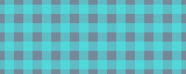 Banner, plaid pattern. Light Slate Grey on Cyan color. Tablecloth pattern. Texture. Seamless classic pattern background.