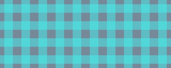 Banner, plaid pattern. Light Slate Grey on Cyan color. Tablecloth pattern. Texture. Seamless classic pattern background.