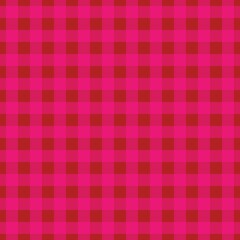Plaid pattern. Fire brick on Deep pink color. Tablecloth pattern. Texture. Seamless classic pattern background.