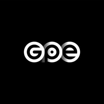 GPE Letter Initial Logo Design Template Vector Illustration