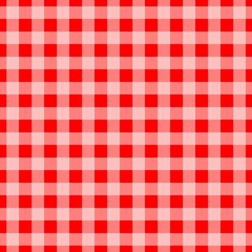 Plaid pattern. Red on White color. Tablecloth pattern. Texture. Seamless classic pattern background.