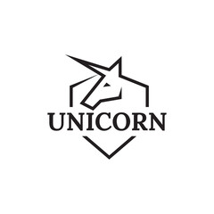 unicorn shield logo design