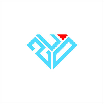 ZUD letter logo creative design. ZUD unique design