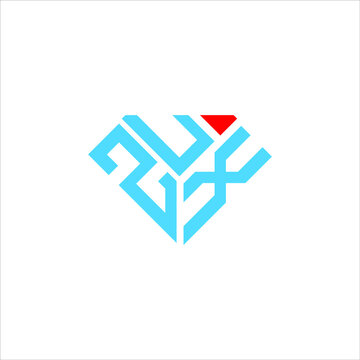 ZUX letter logo creative design. ZUX unique design