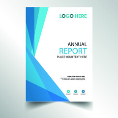 Abstract business annual report cover brochure flyer template design