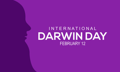 Darwin day. Holiday celebration vector background for banner, card, poster, background.