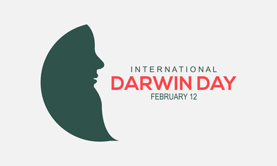 Darwin day. Holiday celebration vector background for banner, card, poster, background.