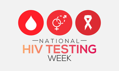 National HIV Testing Week. Medical concept vector template for banner, card, poster, background.