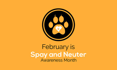 Spay and Neuter awareness month. Vector template for banner, card, poster, background.