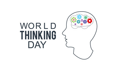 World Thinking Day. Creative concept vector template for banner, card, poster, background.