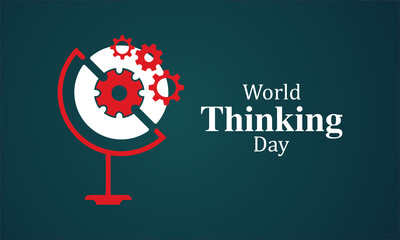 World Thinking Day. Creative concept vector template for banner, card, poster, background.