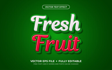 Fresh Fruit Editable Vector Text Effect.